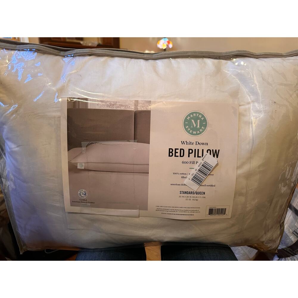 White Down Pillow -Martha Stewart